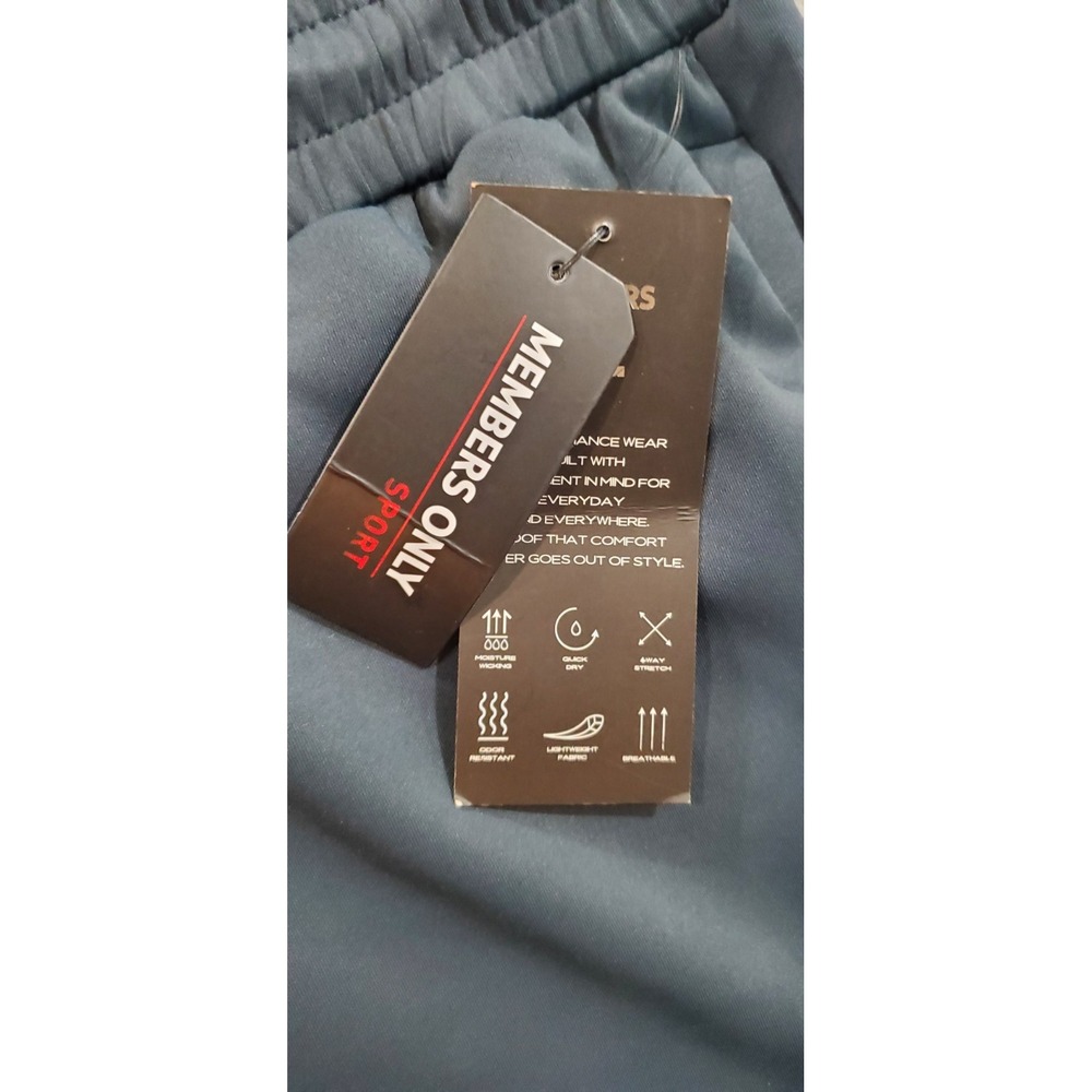 Members Only Sport Men's Small Slim Fit Tapered Jogger Pants Driftwood Blue - Picture 8 of 11
